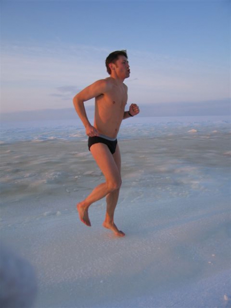 Белое море, бег на месте, март 2005